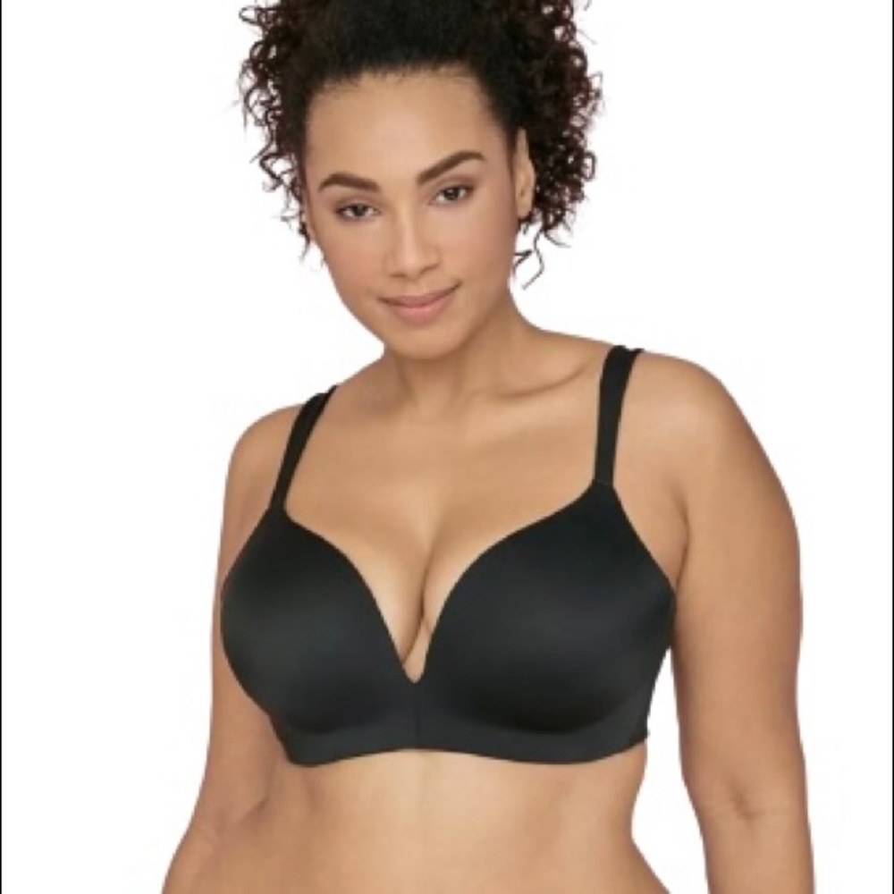 Cacique Lightly Lined No Wire T-Shirt Bra Black 40DDD 40 DDD